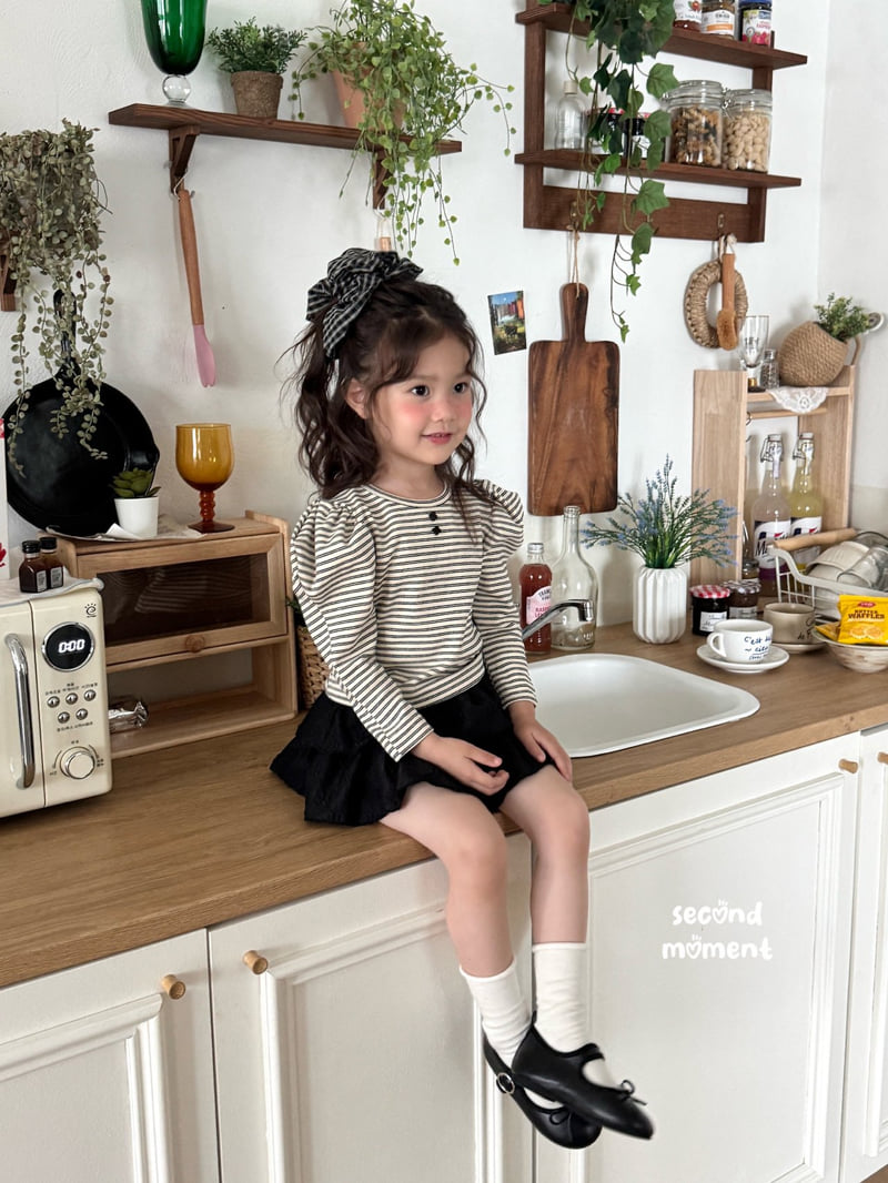 Second Moment - Korean Children Fashion - #kidzfashiontrend - Puff Stripe Tee - 12
