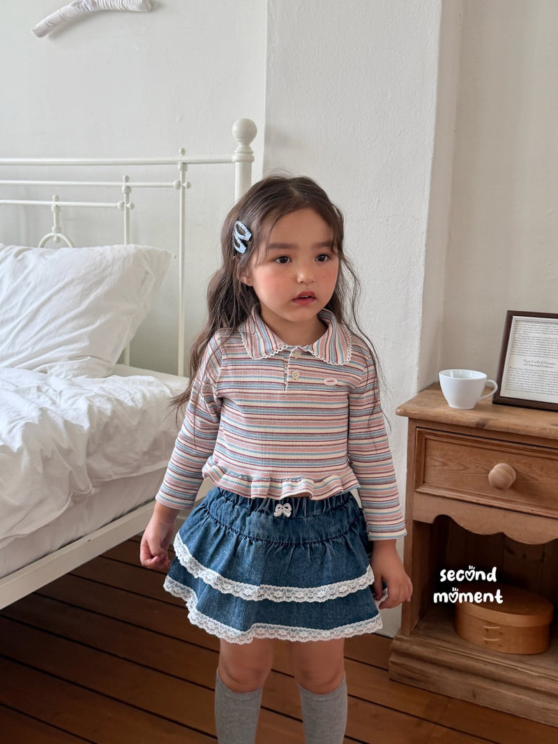 Second Moment - Korean Children Fashion - #kidzfashiontrend - Mychew Collar Lace Tee - 10