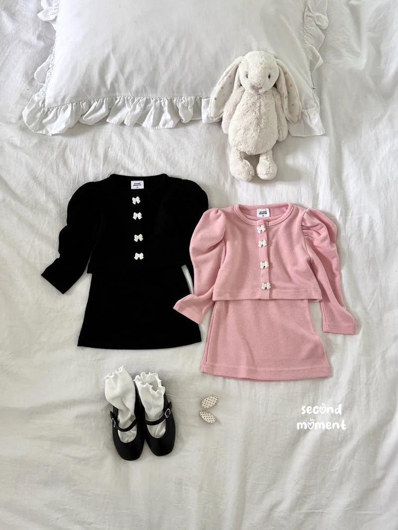 Second Moment - Korean Children Fashion - #littlefashionista - Ribbon One-Piece Set