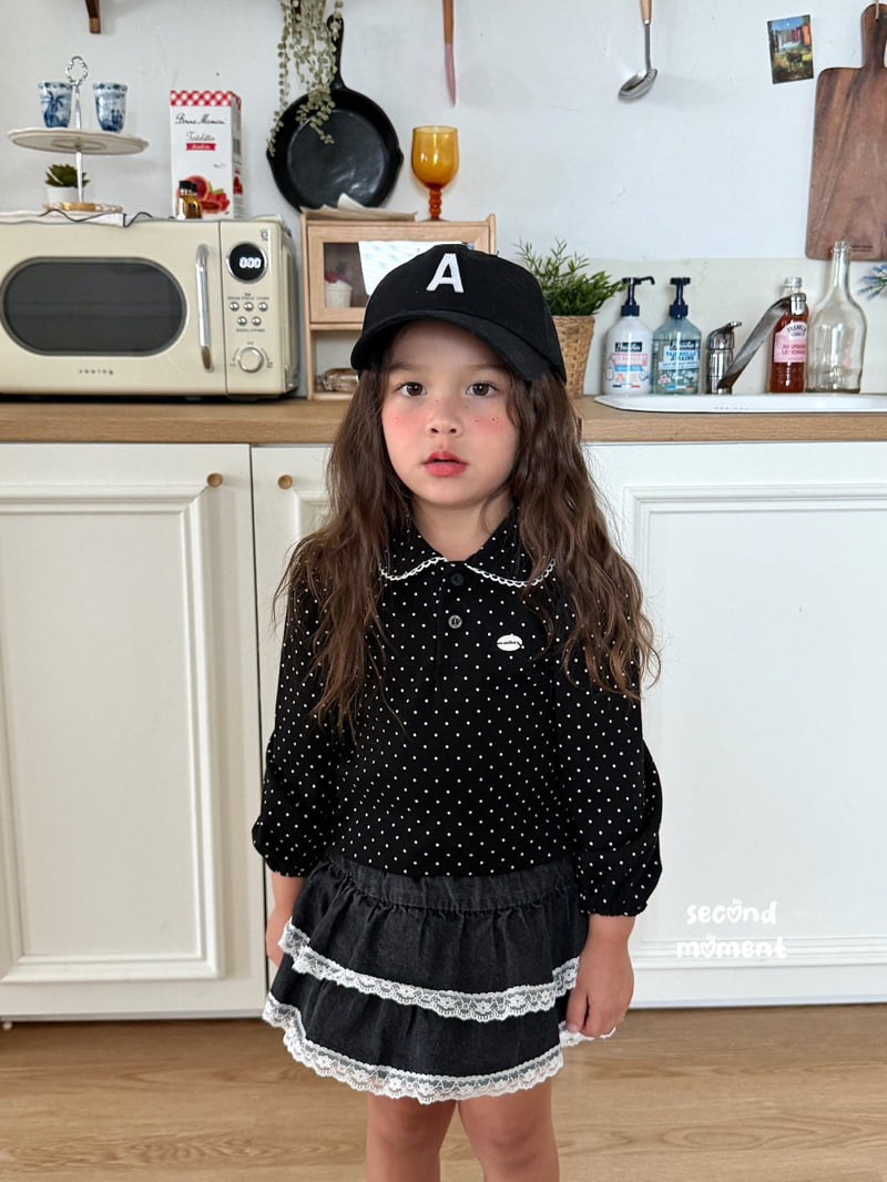Second Moment - Korean Children Fashion - #Kfashion4kids - Dot Lace Collar Tee - 4