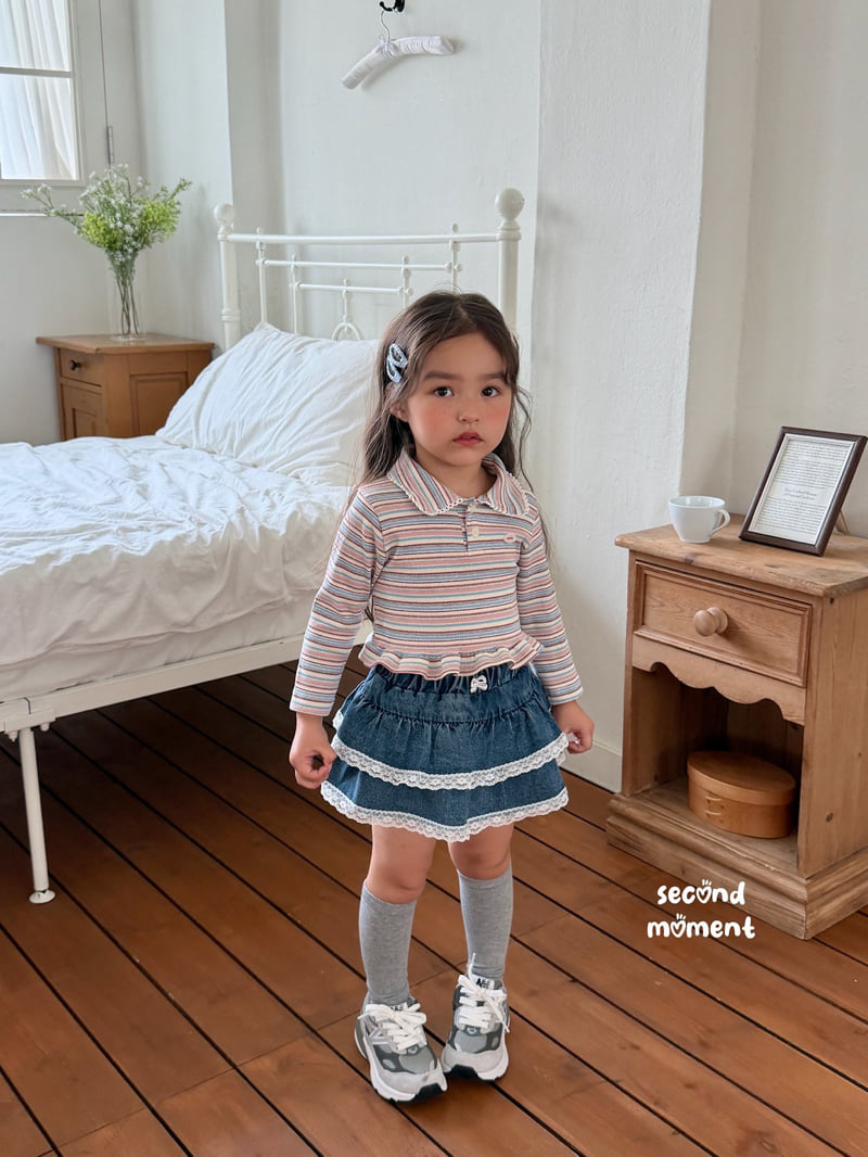 Second Moment - Korean Children Fashion - #littlefashionista - Mychew Collar Lace Tee - 12