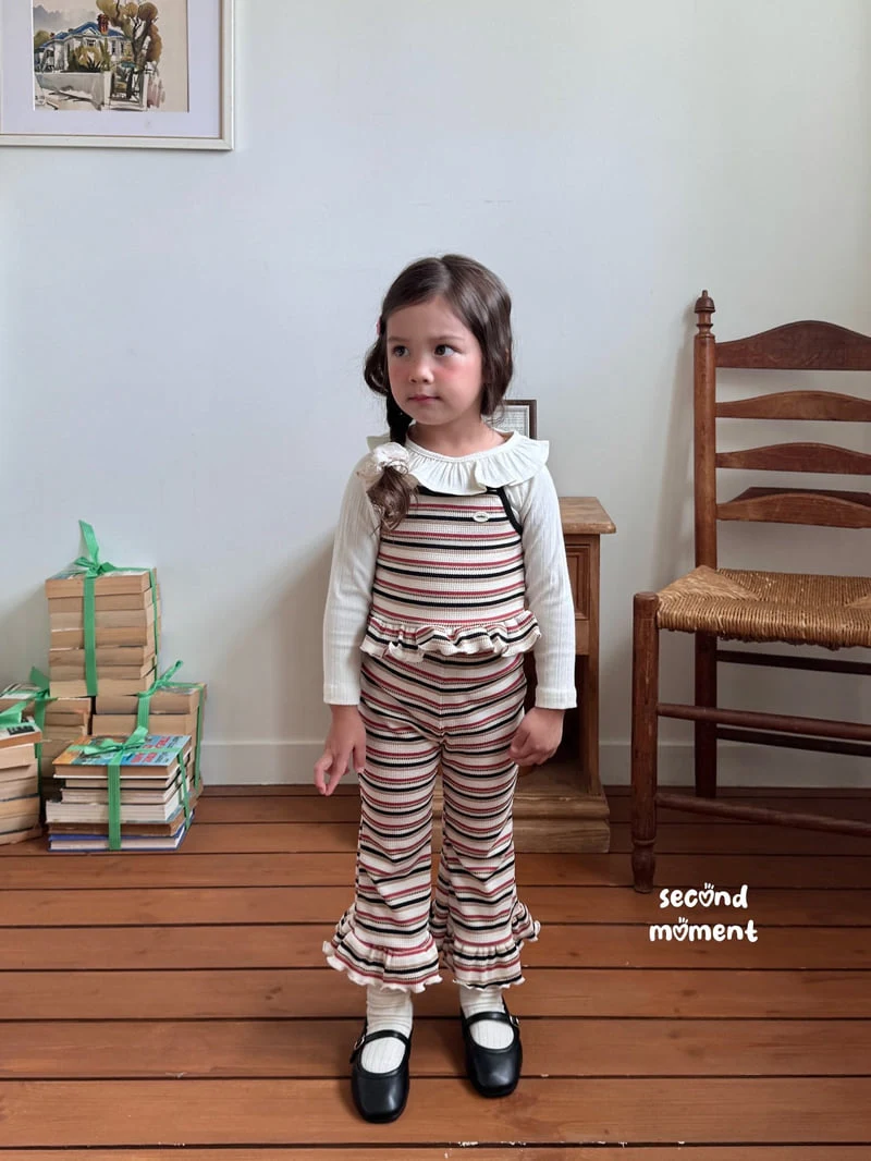 Second Moment - Korean Children Fashion - #littlefashionista - Frill Collar Flower Tee - 4