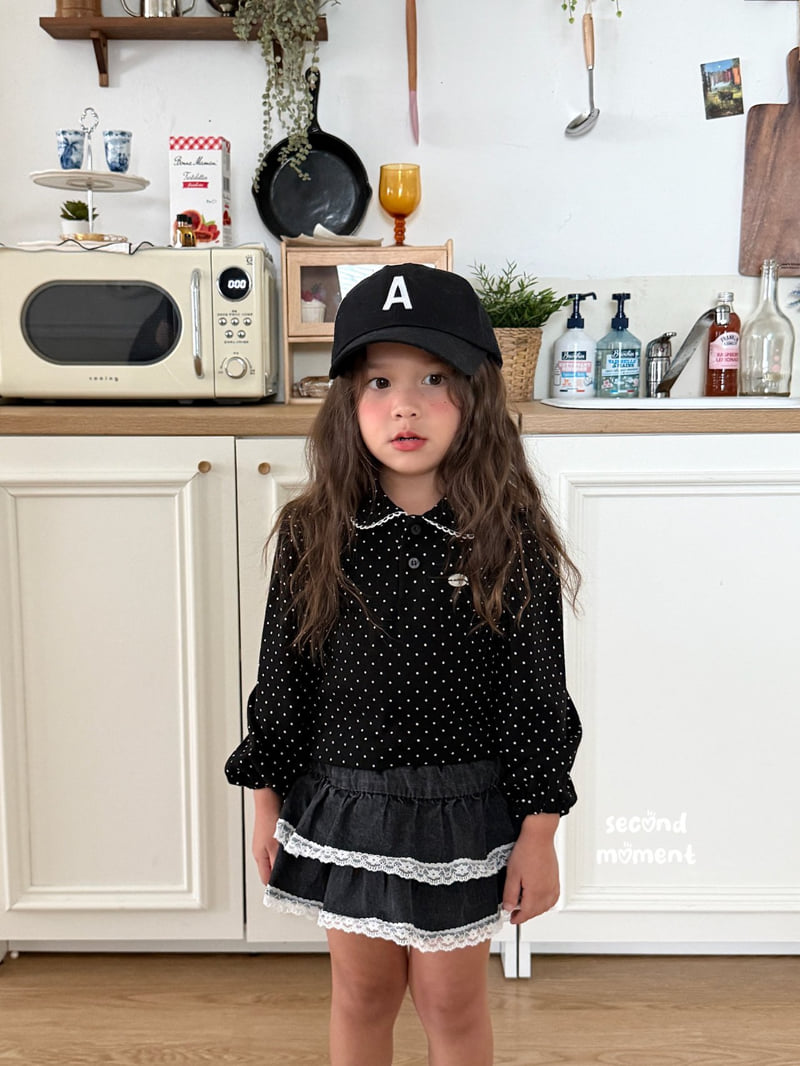 Second Moment - Korean Children Fashion - #minifashionista - Dot Lace Collar Tee - 6