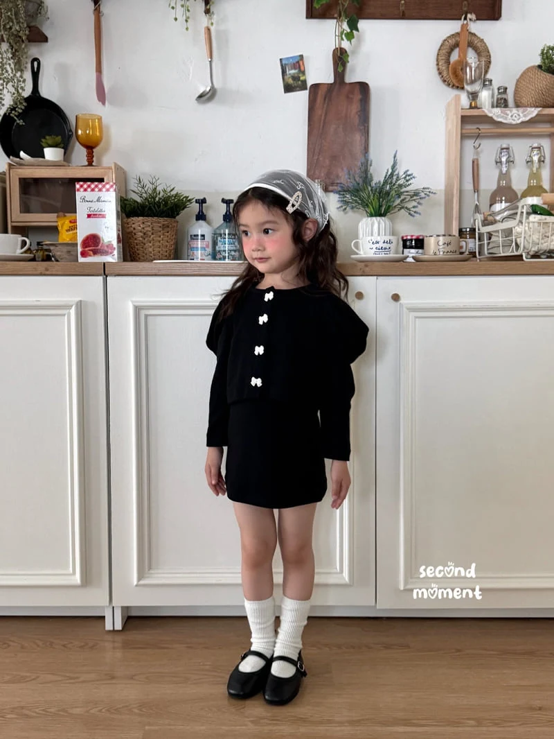 Second Moment - Korean Children Fashion - #minifashionista - Ribbon One-Piece Set - 4