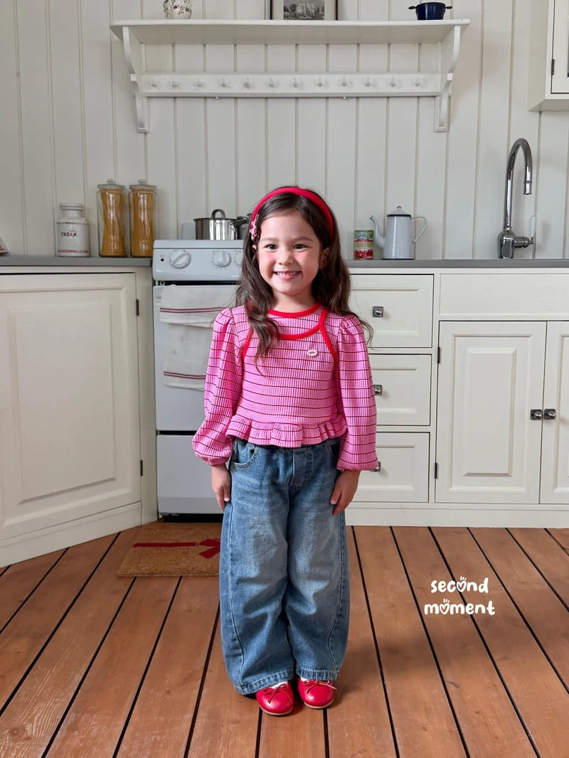 Second Moment - Korean Children Fashion - #prettylittlegirls - Berry Stripe Tee - 11