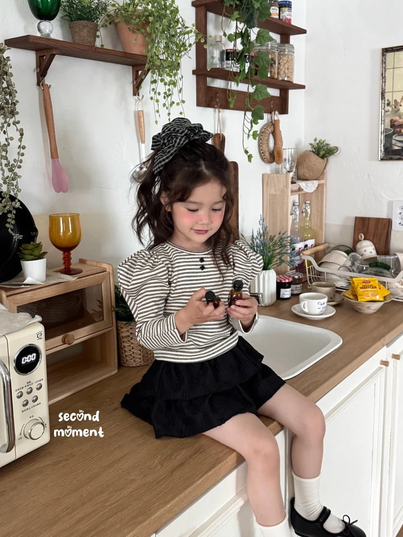 Second Moment - Korean Children Fashion - #toddlerclothing - Puff Stripe Tee - 4