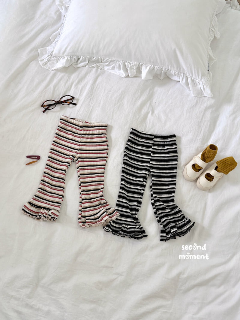 Second Moment - Korean Children Fashion - #stylishchildhood - Waffle Peanut Frill Pants