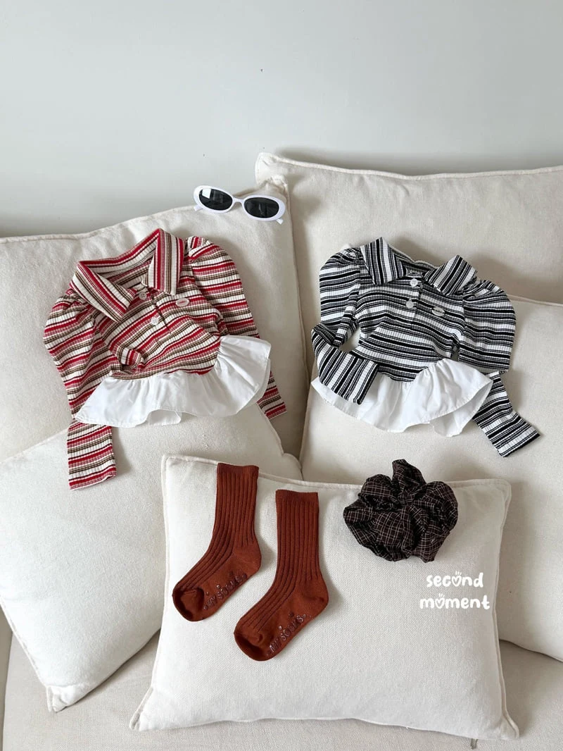 Second Moment - Korean Children Fashion - #todddlerfashion - Crunchy Balloon Collar Tee - 3