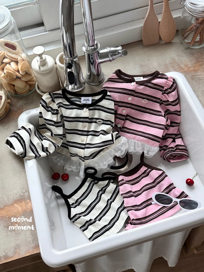 Second Moment - Korean Children Fashion - #todddlerfashion - Blooming Cardigan Set