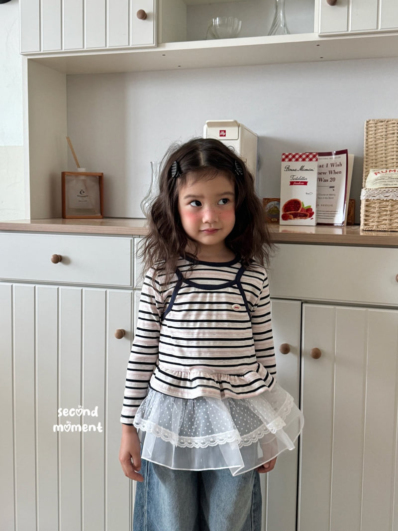 Second Moment - Korean Children Fashion - #todddlerfashion - Barbie Frill Tee - 10