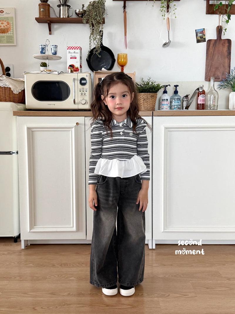 Second Moment - Korean Children Fashion - #todddlerfashion - Crunchy Balloon Collar Tee - 4
