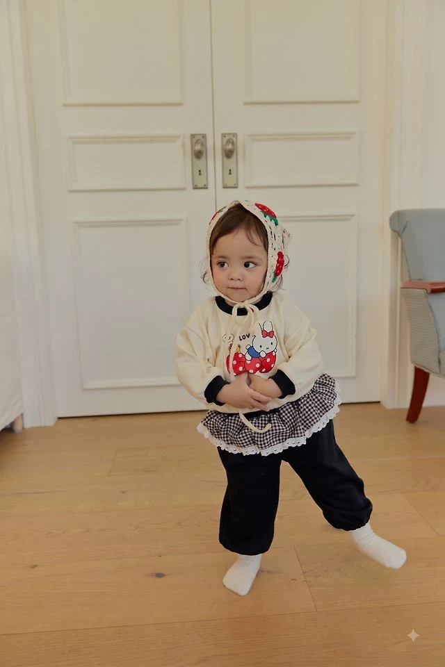 Sera - Korean Baby Fashion - #babyboutique - Petite Check Frill Top and Bottom Set - 3