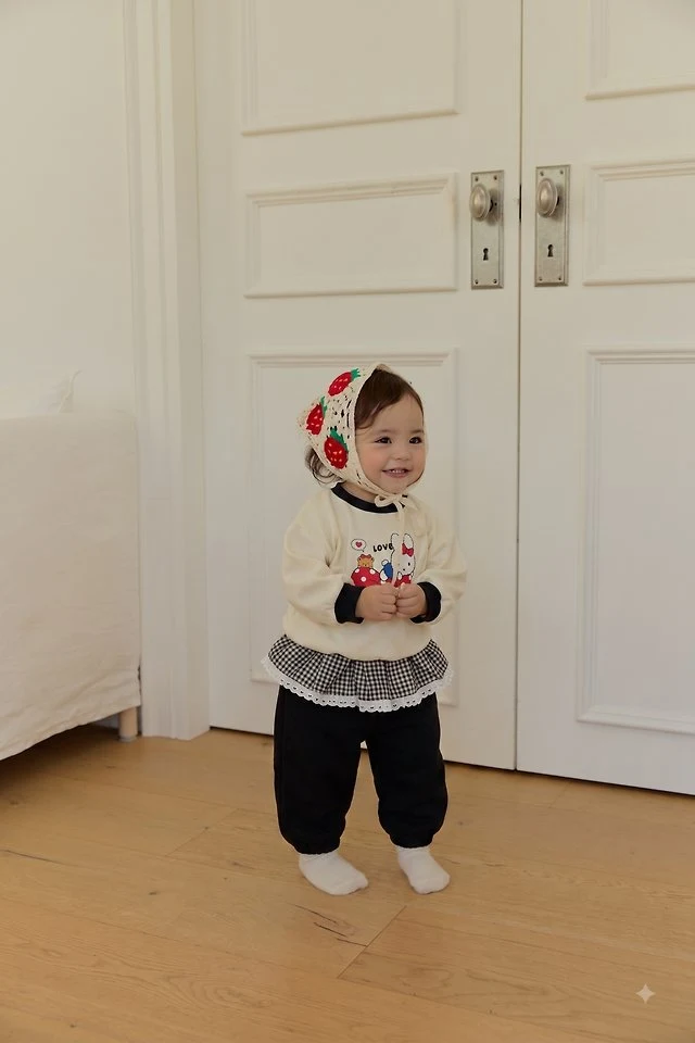 Sera - Korean Baby Fashion - #babyclothing - Petite Check Frill Top and Bottom Set - 5