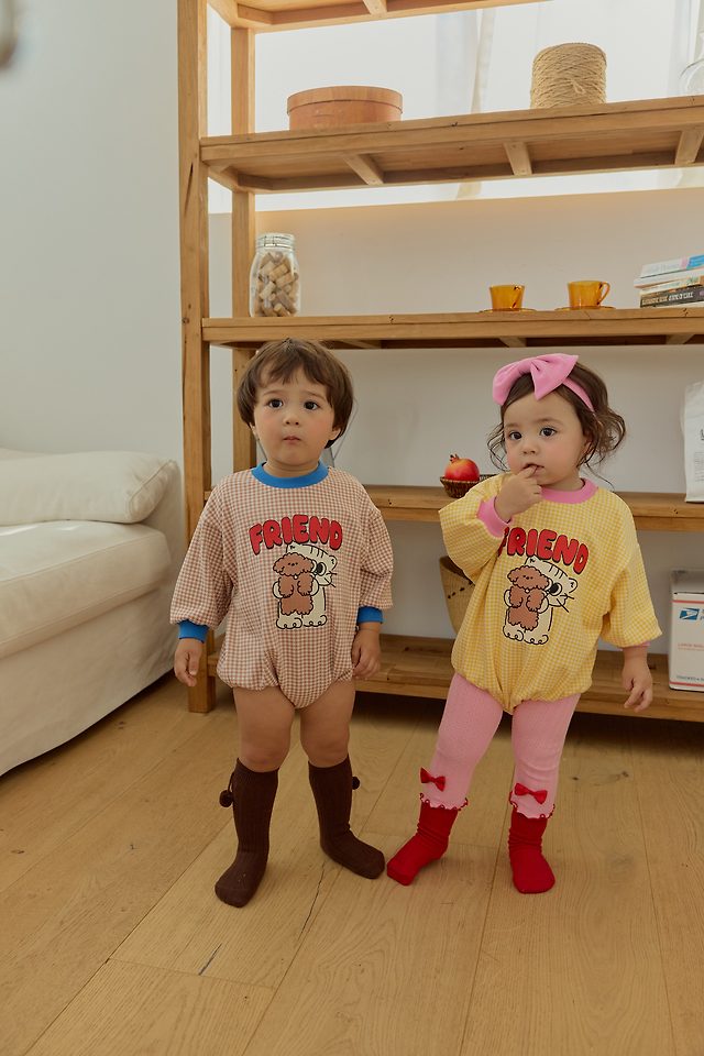 Sera - Korean Baby Fashion - #babyclothing - Check Romper