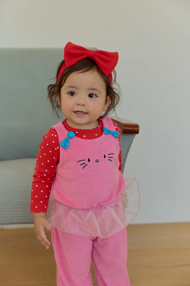 Sera - Korean Baby Fashion - #babyclothing - Meow Vest Top and Bottom Set - 11