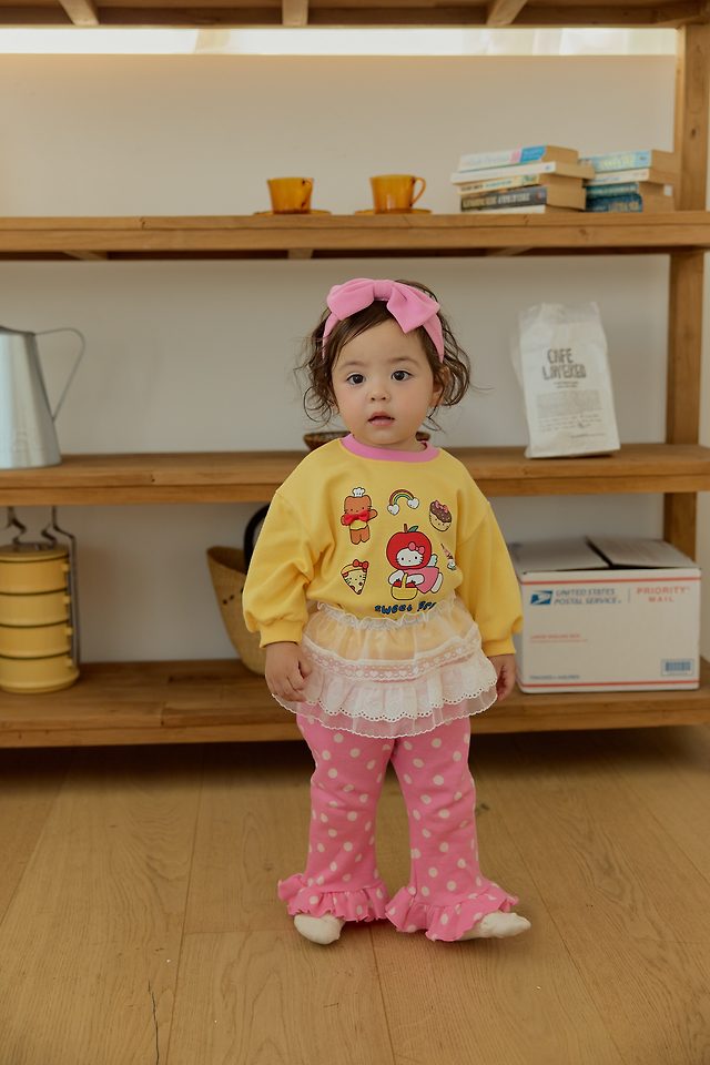Sera - Korean Baby Fashion - #babyfashion - Dot Pants Top and Bottom Set