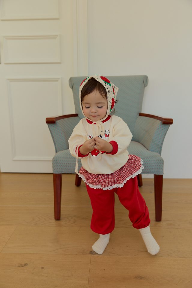 Sera - Korean Baby Fashion - #babygirlfashion - Petite Check Frill Top and Bottom Set - 8