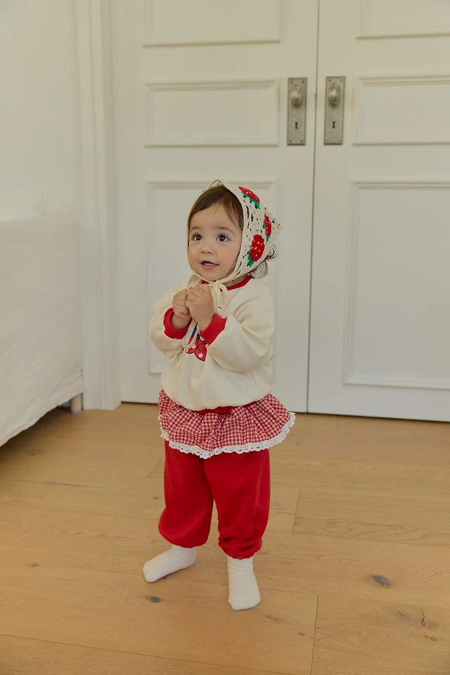 Sera - Korean Baby Fashion - #babyoninstagram - Petite Check Frill Top and Bottom Set - 10