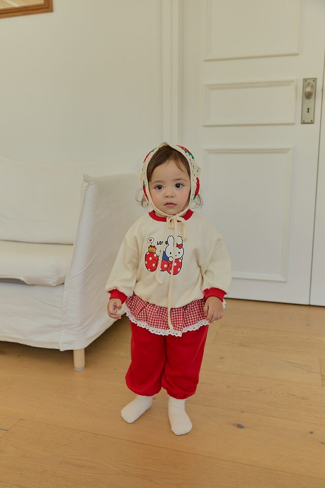 Sera - Korean Baby Fashion - #babyootd - Petite Check Frill Top and Bottom Set - 11
