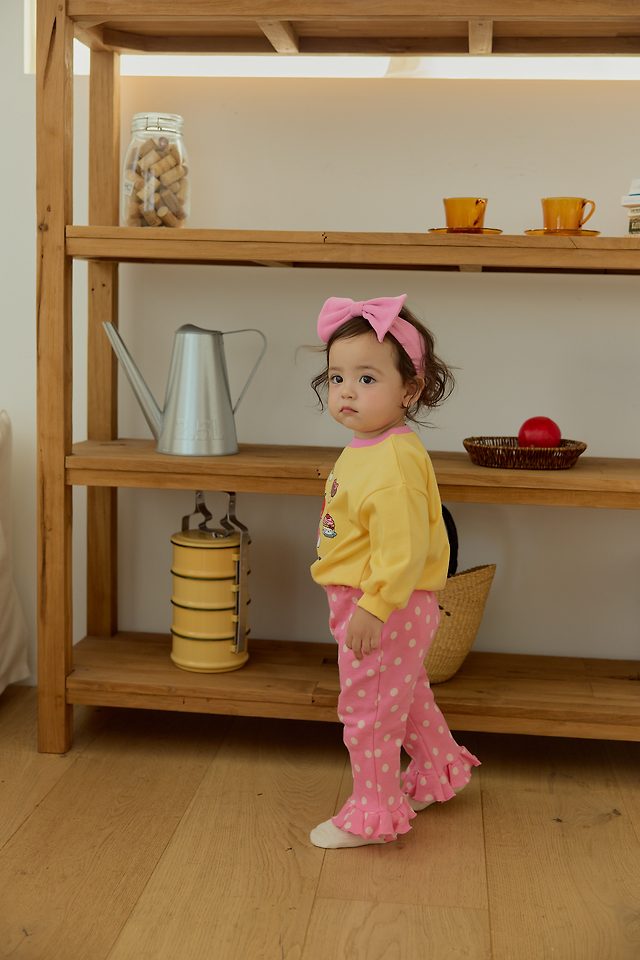 Sera - Korean Baby Fashion - #babyoutfit - Dot Pants Top and Bottom Set - 7