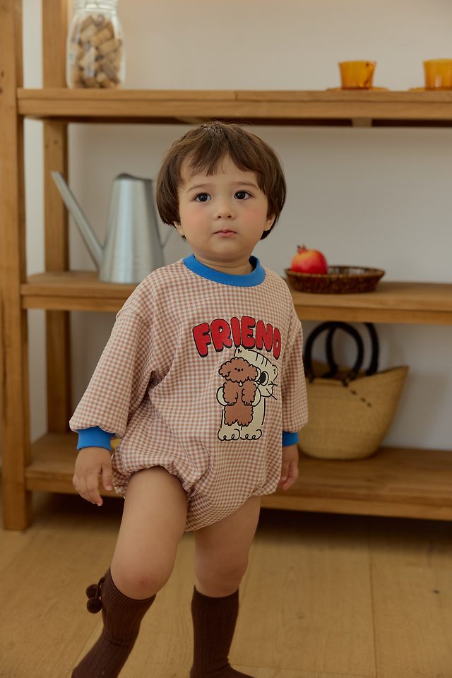 Sera - Korean Baby Fashion - #babywear - Check Romper - 10