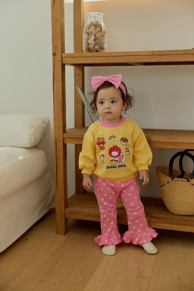 Sera - Korean Baby Fashion - #babywear - Dot Pants Top and Bottom Set - 9