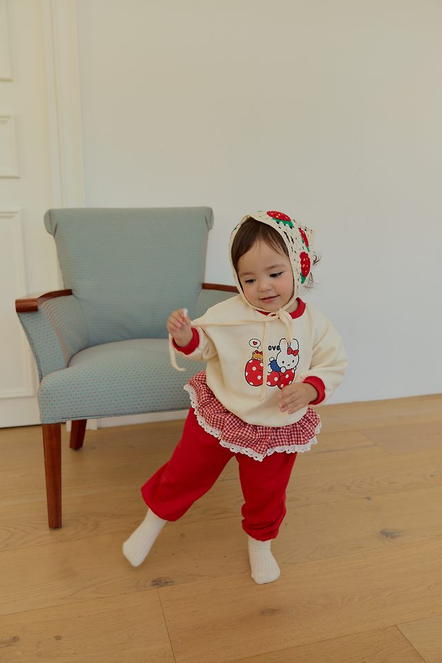 Sera - Korean Baby Fashion - #onlinebabyshop - Petite Check Frill Top and Bottom Set