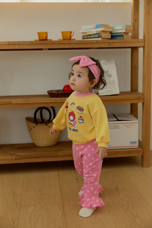 Sera - Korean Baby Fashion - #smilingbaby - Dot Pants Top and Bottom Set - 12