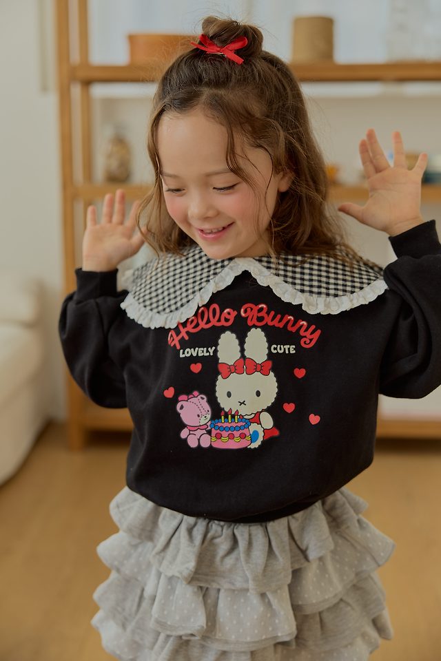 Sera - Korean Children Fashion - #Kfashion4kids - Check Collar Sweatshirt - 12