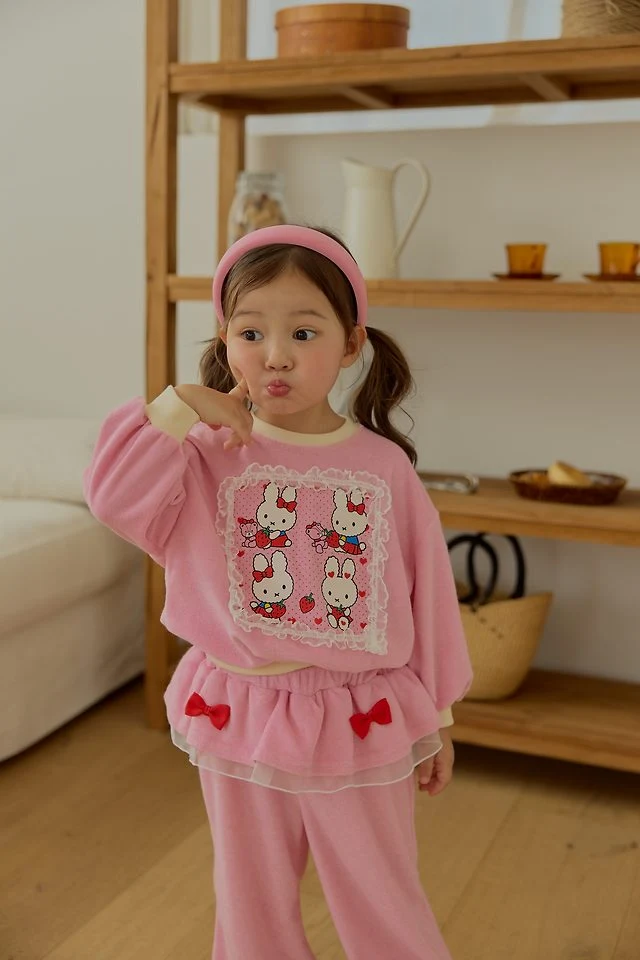 Sera - Korean Children Fashion - #Kfashion4kids - Terry Lace Set - 8