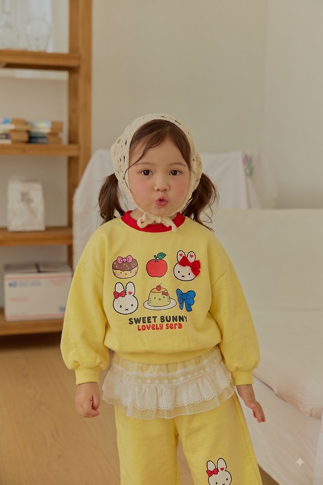 Sera - Korean Children Fashion - #Kfashion4kids - Pudding Warm-Up Set - 5