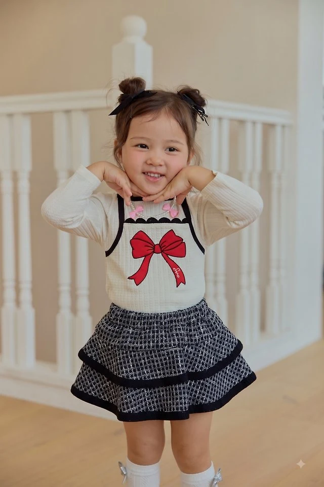 Sera - Korean Children Fashion - #kidzfashiontrend - Tweed Skirt - 4
