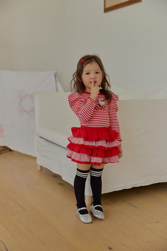 Sera - Korean Children Fashion - #childofig - Dot Ribbon Puff Tee - 7