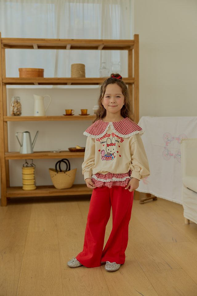 Sera - Korean Children Fashion - #childrensboutique - Check Collar Sweatshirt - 5