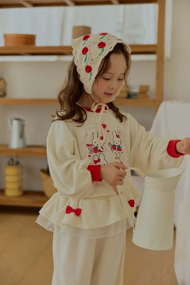 Sera - Korean Children Fashion - #childrensboutique - Terry Lace Set