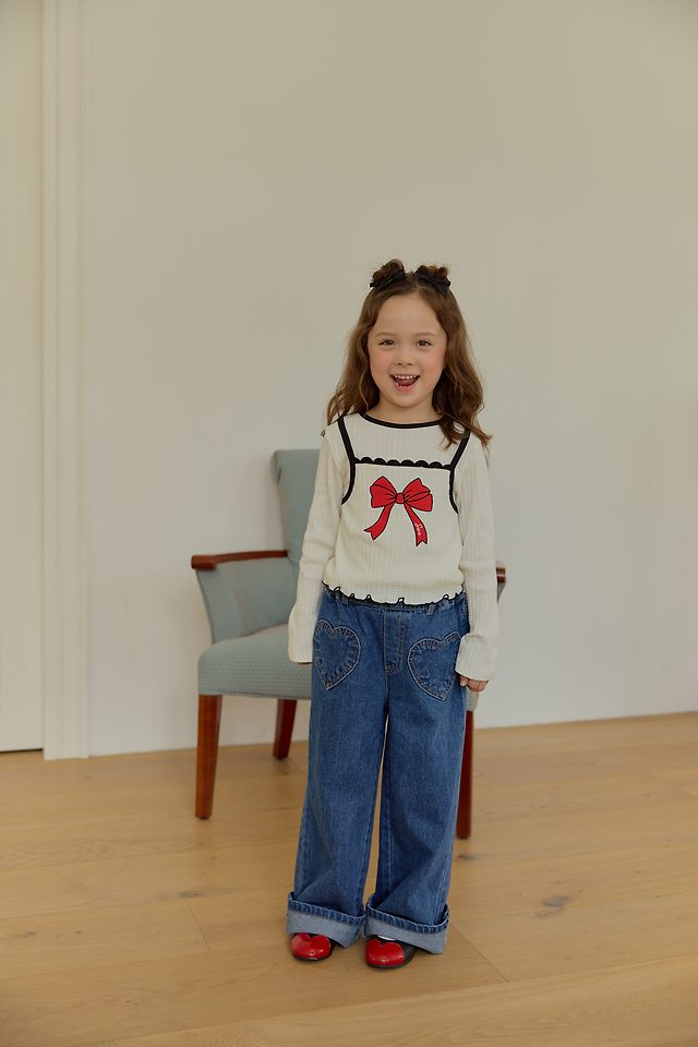 Sera - Korean Children Fashion - #childrensboutique - Ribbon Layered Tee - 11