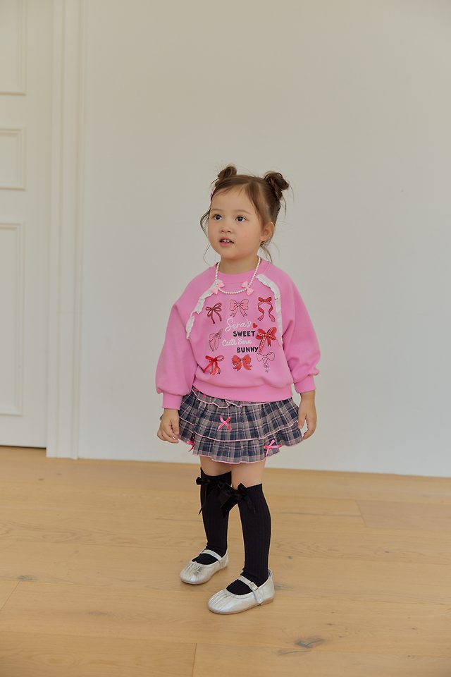 Sera - Korean Children Fashion - #designkidswear - Ribbon Lace Raglan Sweatshirt - 11