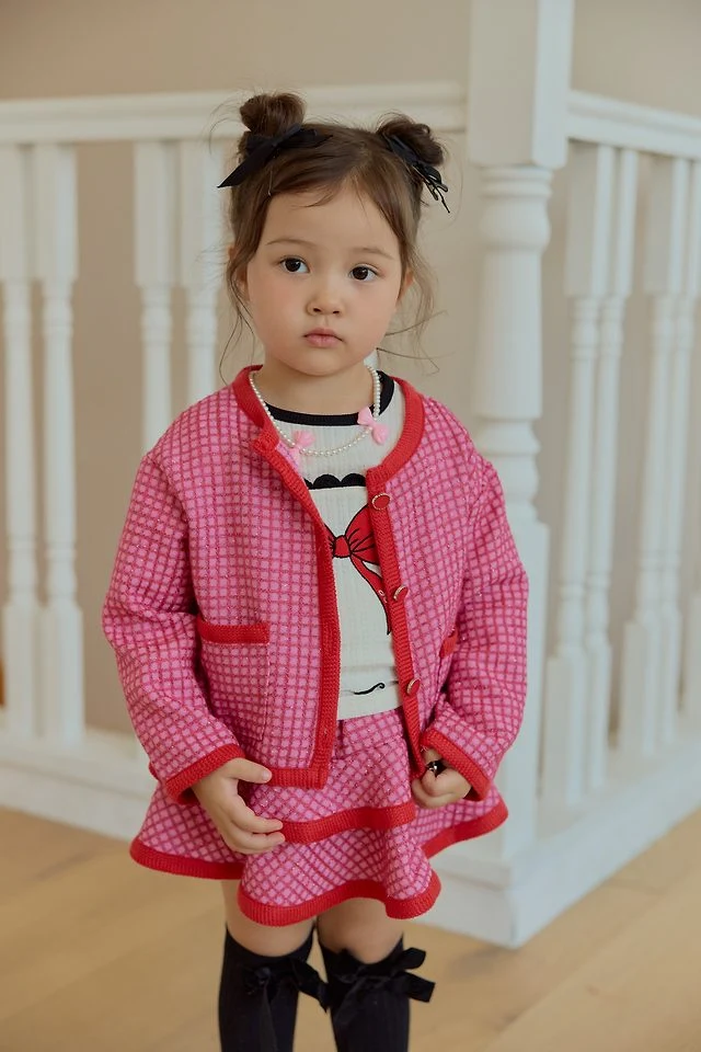 Sera - Korean Children Fashion - #designkidswear - Tweed Jacket - 8