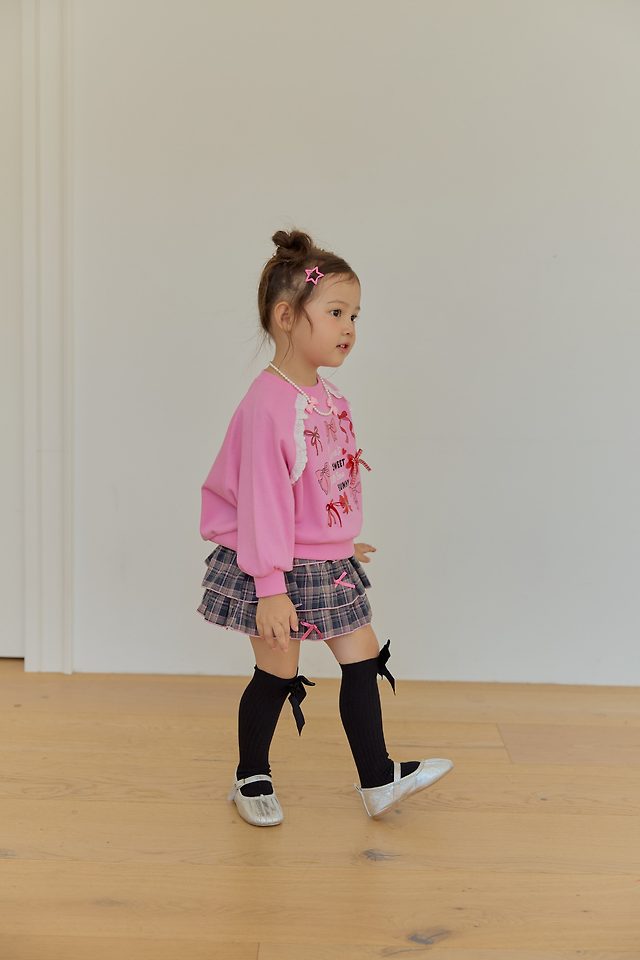 Sera - Korean Children Fashion - #discoveringself - Ribbon Lace Raglan Sweatshirt - 12