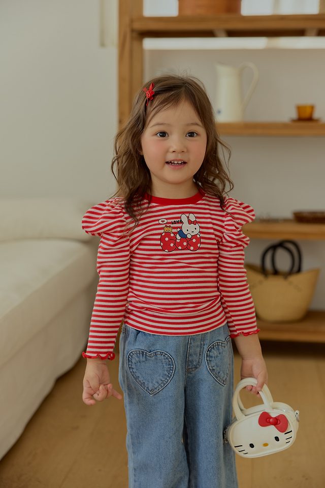 Sera - Korean Children Fashion - #discoveringself - Dot Ribbon Puff Tee - 11