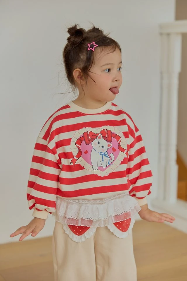 Sera - Korean Children Fashion - #discoveringself - Miyu Stripe Sweatshirt - 8