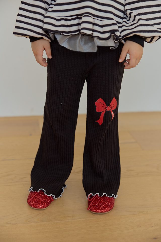 Sera - Korean Children Fashion - #discoveringself - Ribbon Bootcut Pants