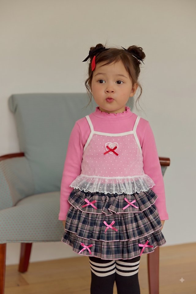 Sera - Korean Children Fashion - #fashionkids - Jennie Mesh Layered Tee - 7
