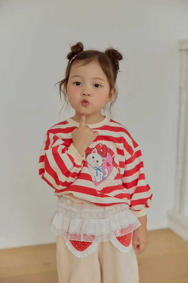 Sera - Korean Children Fashion - #fashionkids - Miyu Stripe Sweatshirt - 9