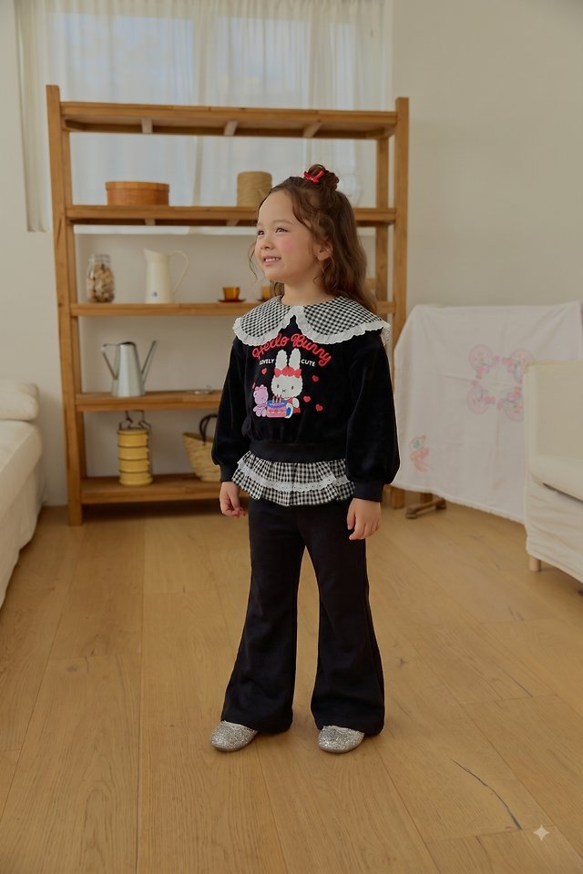 Sera - Korean Children Fashion - #fashionkids - Check Frill Bootcut Pants - 5