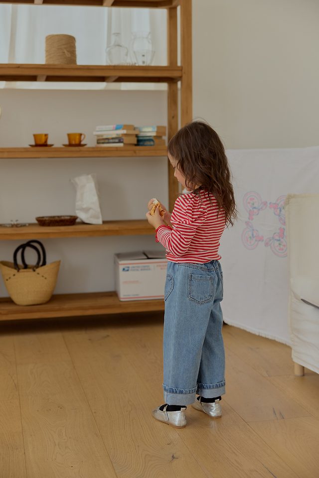 Sera - Korean Children Fashion - #fashionkids - Love Denim Pants - 4