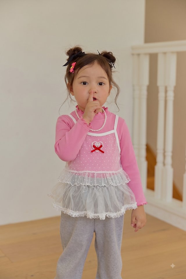 Sera - Korean Children Fashion - #kidsstore - Jennie Mesh Layered Tee - 9