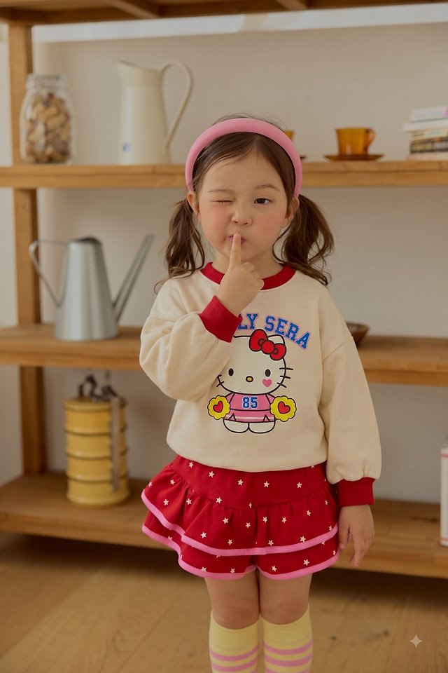 Sera - Korean Children Fashion - #kidsshorts - Star Skirt Pants Set - 4