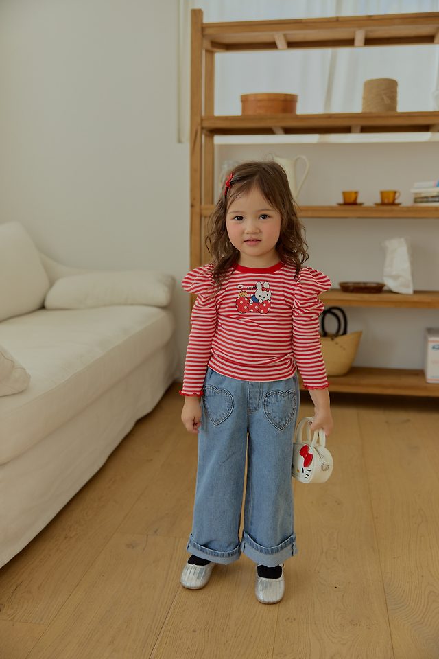 Sera - Korean Children Fashion - #kidsstore - Love Denim Pants - 5