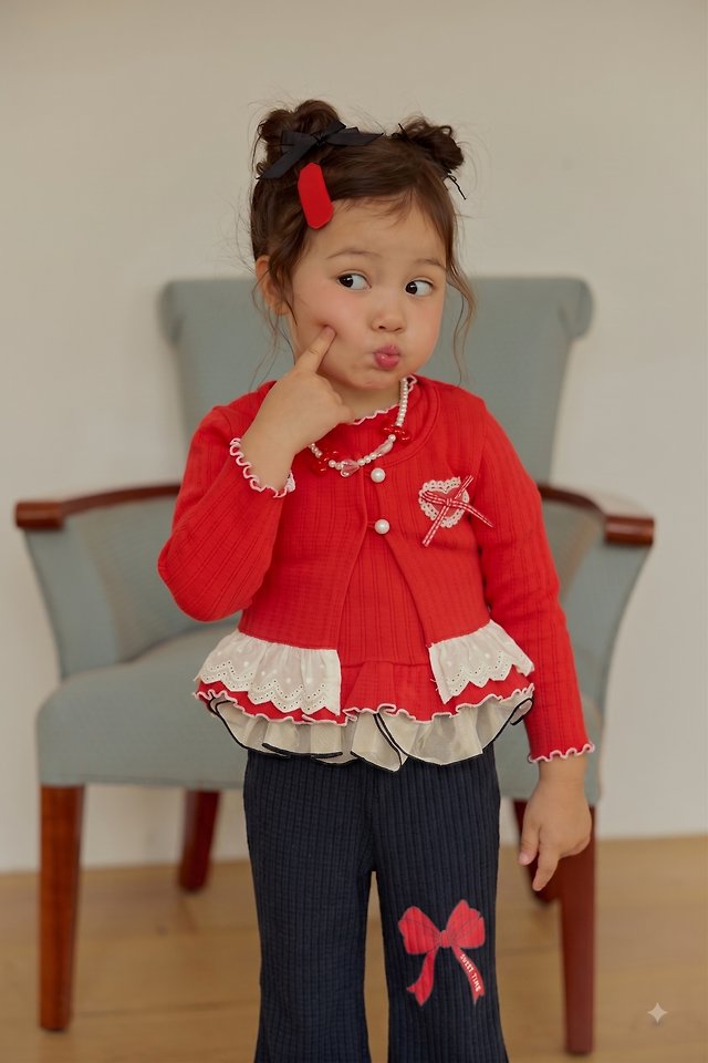 Sera - Korean Children Fashion - #kidsshorts - Ribbon Bootcut Pants - 4